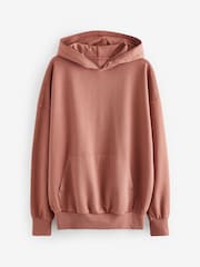 Pink Oversized Relaxed Fit Longline Washed Hoodie - Image 6 of 7