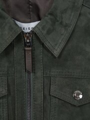 Reiss Forest Green Pike 9-14 yrs Suede Zip Through Jacket - Image 6 of 6
