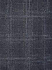 Navy Blue Tailored Fit Tailored Fit Signature TG Di Fabio 100% Wool Check Suit: Jacket - Image 2 of 3