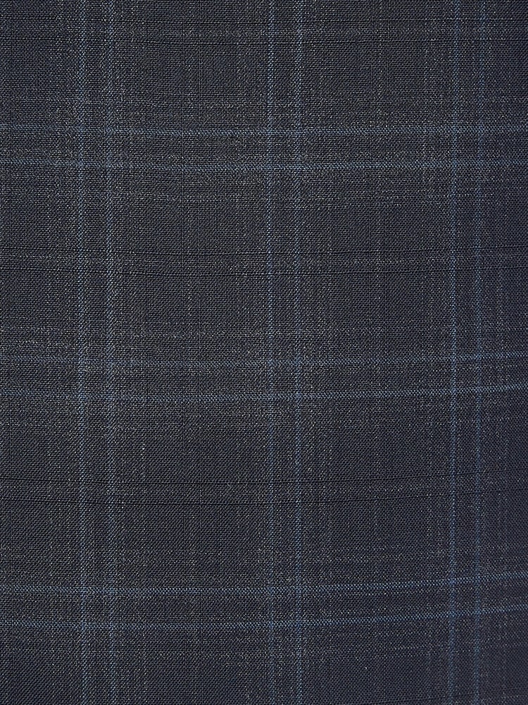 Navy Blue Tailored Fit Tailored Fit Signature TG Di Fabio 100% Wool Check Suit: Jacket - Image 2 of 3