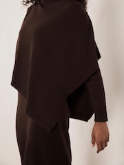 Mint Velvet Brown Poncho Knit Midi Dress - Image 4 of 7