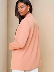 Lipsy Pink Relaxed Longline Tailored Blazer - Image 2 of 4