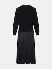 Mint Velvet Black Layered Knit Midi Dress - Image 8 of 8