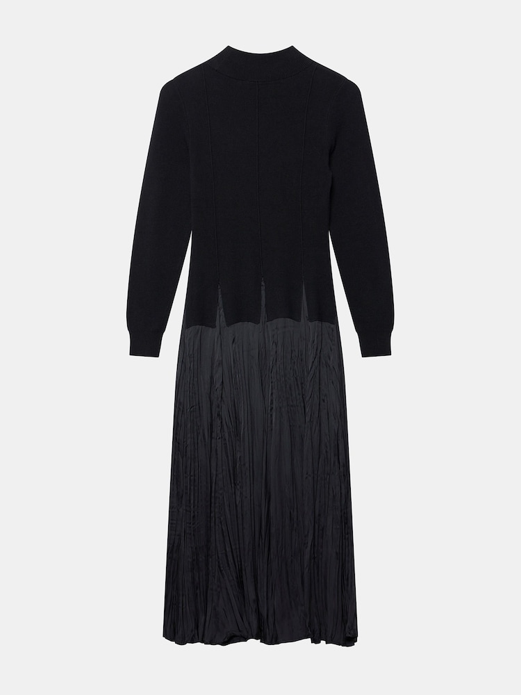Mint Velvet Black Layered Knit Midi Dress - Image 8 of 8 Mint Velvet Black Layered Knit Midi Dress - Image 8 of 8