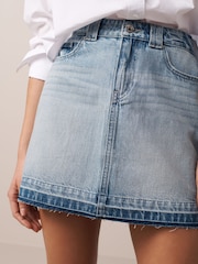Mid Blue 100% Cotton Vintage Denim Mini Skirt - Image 5 of 7