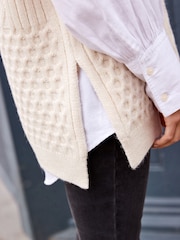Cream Knit Heart Patchwork Tank Top - Image 6 of 8