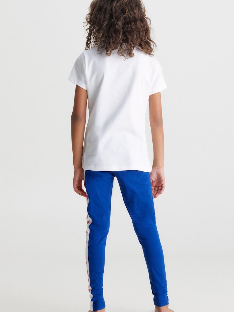 Calvin Klein Girls Knit White Pyjamas Set - Image 2 of 4