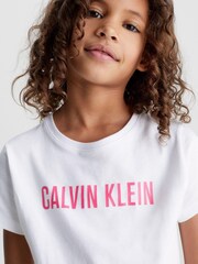 Calvin Klein Girls Knit White Pyjamas Set - Image 3 of 4