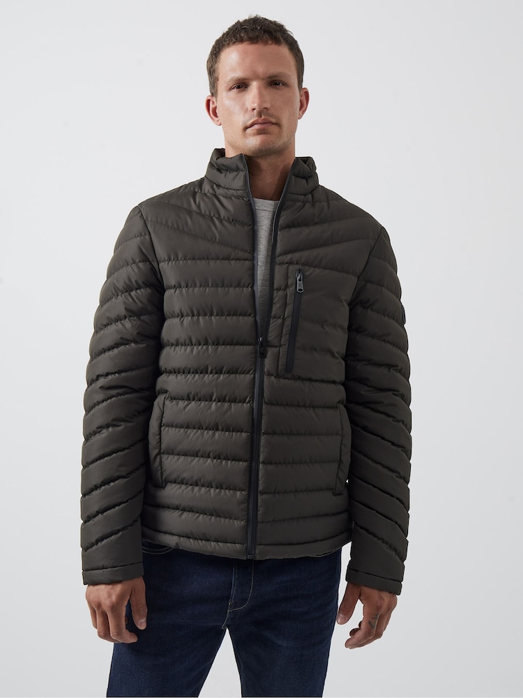 French Connection Green Row Funnel Jacket - Image 1 of 3