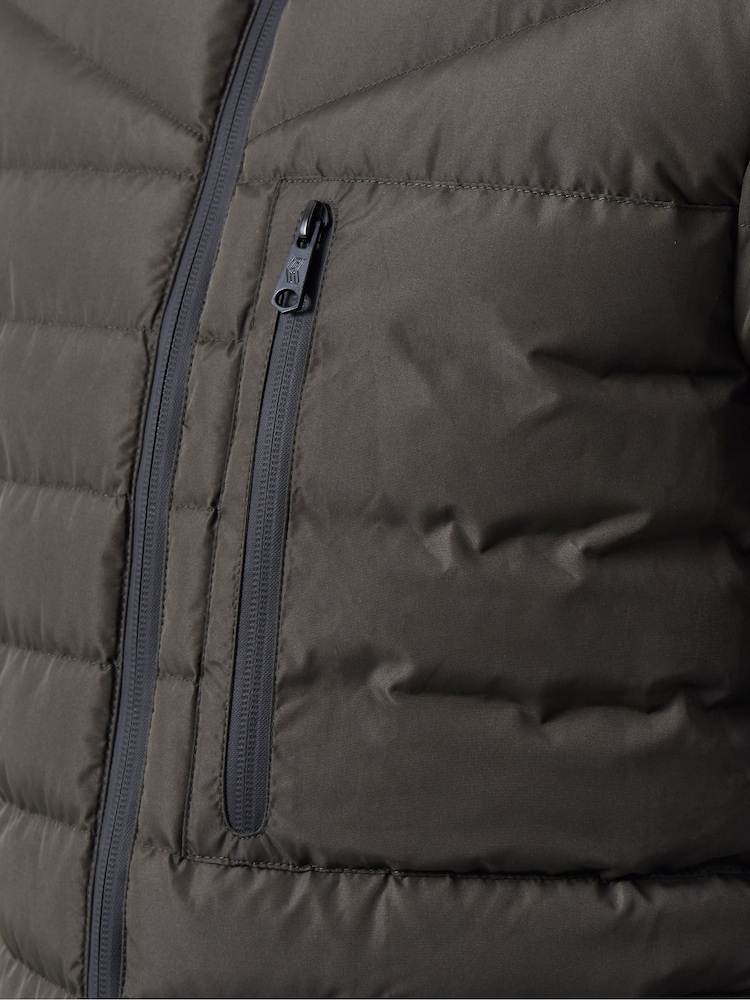 French Connection Green Row Funnel Jacket - Image 3 of 3