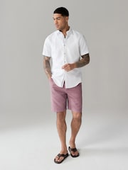 Pink - Chinoshorts aus Leinenmischung - Bild 2 von 8
