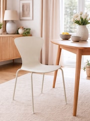 Fusion Living Cream Fusion Living Hoxton Plastic Dining Chair - Image 1 of 2