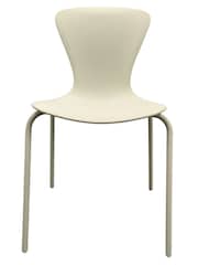 Fusion Living Cream Hoxton Plastic Dining Chair - Image 3 of 6