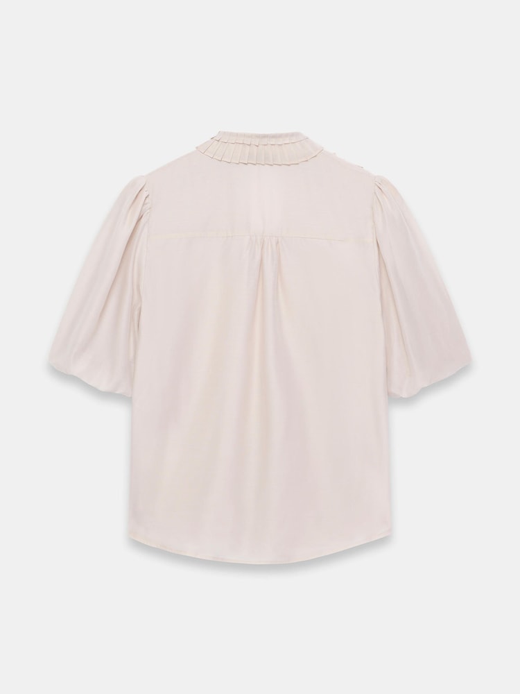 Mint Velvet Natural Pleated Puff Sleeve Blouse - Image 7 of 7 Mint Velvet Natural Pleated Puff Sleeve Blouse - Image 7 of 7