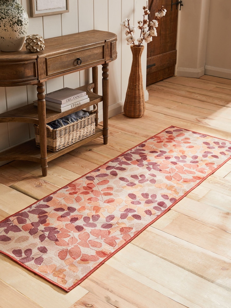Terracotta Orange Autumnal Leaves Runner - Image 1 of 5