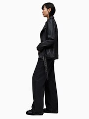 AllSaints Black Wide Leg Hailey Jeans - Image 3 of 7