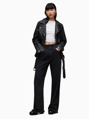 AllSaints Black Wide Leg Hailey Jeans - Image 4 of 7