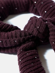 Rød - Mint Velvet Embellished Knit Scarf - Billede 3 af 4