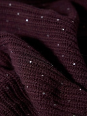 Rød - Mint Velvet Embellished Knit Scarf - Billede 4 af 4