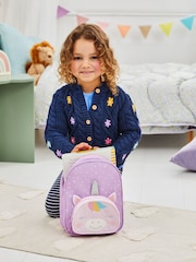 JoJo Maman Bébé Purple Unicorn Character Backpack - Image 4 of 8