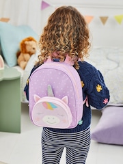 JoJo Maman Bébé Purple Unicorn Character Backpack - Image 6 of 8