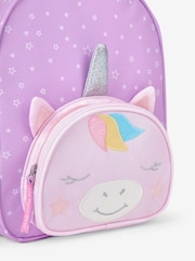 JoJo Maman Bébé Purple Unicorn Character Backpack - Image 8 of 8