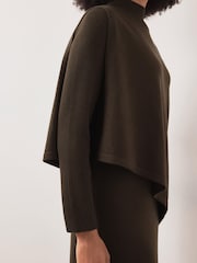 Mint Velvet Green Poncho Knit Midi Dress - Image 4 of 8