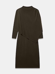 Mint Velvet Green Poncho Knit Midi Dress - Image 7 of 8