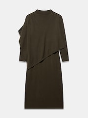 Mint Velvet Green Poncho Knit Midi Dress - Image 8 of 8