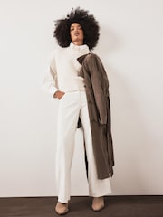 Mint Velvet Cream Cord Barrel Leg Trousers - Image 3 of 7