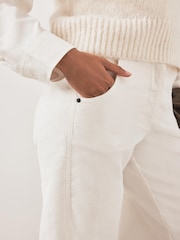 Mint Velvet Cream Cord Barrel Leg Trousers - Image 4 of 7
