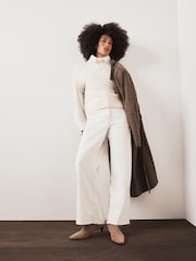 Mint Velvet Cream Cord Barrel Leg Trousers - Image 5 of 7