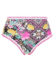 Figleaves Pink	 Floral Print Frida High Waist Bikini Briefs - Image 5 of 5