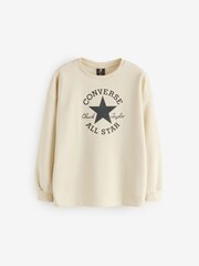 Converse Cream Crew and Leggings Set - Image 2 of 7