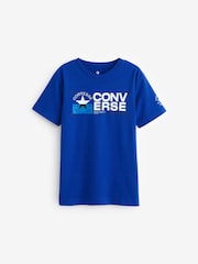 Converse Blue Utility Chest Logo T-Shirt - Image 1 of 4