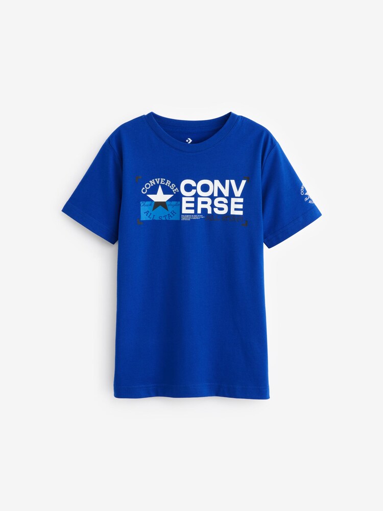 Converse Blue Utility Chest Logo T-Shirt - Image 1 of 4