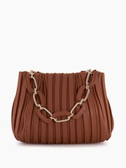 Dune London Brown Medium Dominie Pleat Slouch Bag - Image 3 of 6