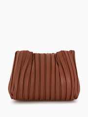Dune London Brown Medium Dominie Pleat Slouch Bag - Image 4 of 6
