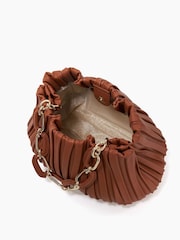 Dune London Brown Medium Dominie Pleat Slouch Bag - Image 5 of 6