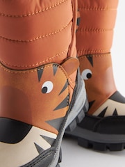 Rust Brown Tiger Character Snowboot' - Image 2 of 7