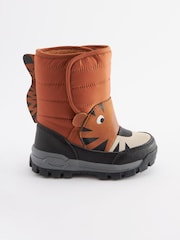 Rust Brown Tiger Character Snowboot' - Image 4 of 7