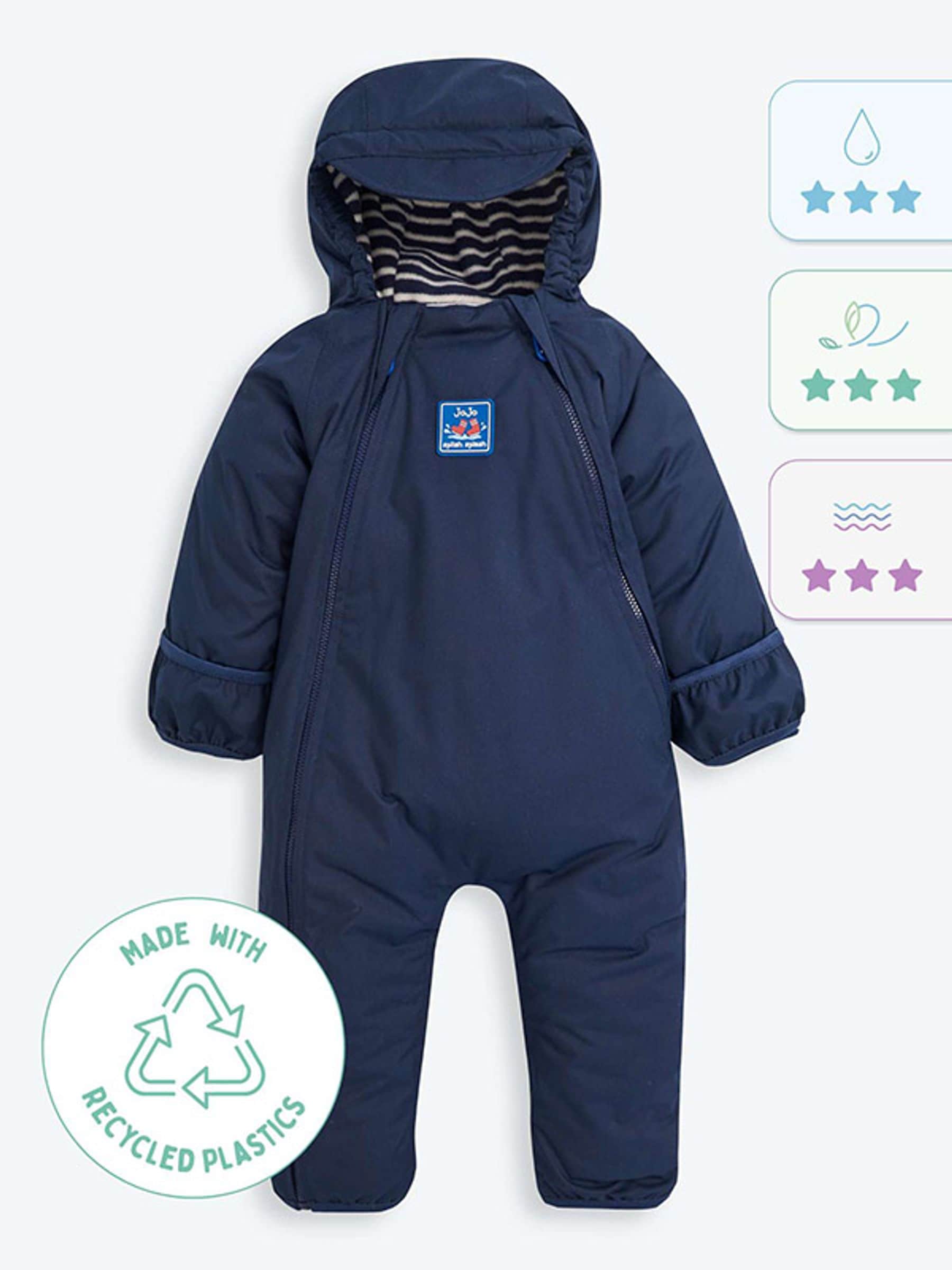 Buy JoJo Maman Bebe Navy Blue Waterproof Fleece Lined Puddle Suit from Next United Arab Emirates