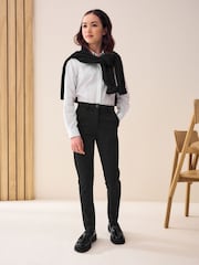 Black Senior High Waist Stretch School Trousers (9-18yrs) - Image 2 of 6