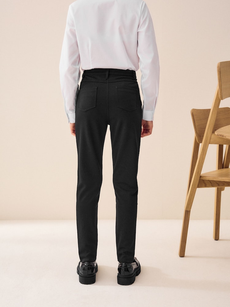 Black Senior High Waist Stretch School Trousers (9-18yrs) - Image 4 of 7