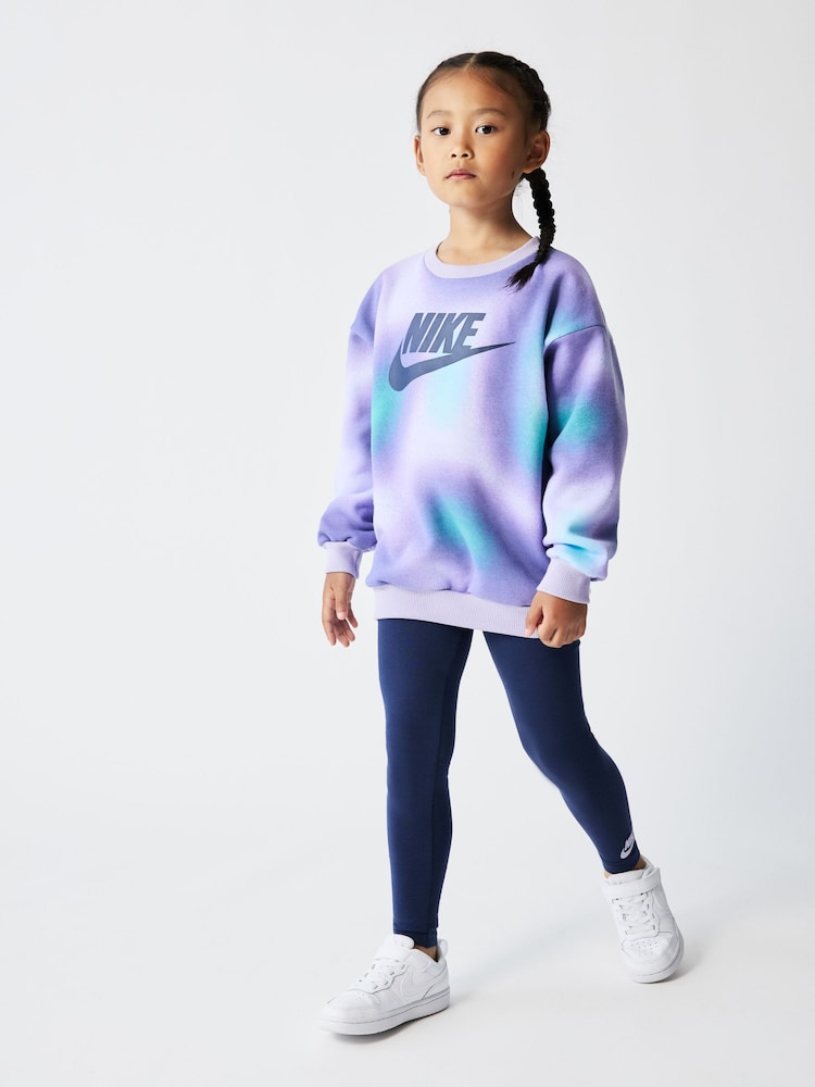 Nike Blue Little Kids Solarized Crew and Leggings Set - Image 1 of 8