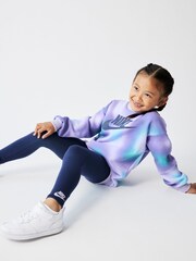 Nike Blue Little Kids Solarized Crew and Leggings Set - Image 2 of 8