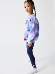 Nike Blue Little Kids Solarized Crew and Leggings Set - Image 4 of 8