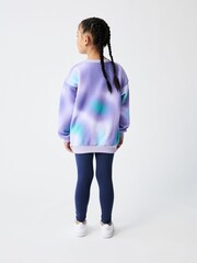 Nike Blue Little Kids Solarized Crew and Leggings Set - Image 7 of 8