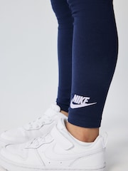 Nike Blue Little Kids Solarized Crew and Leggings Set - Image 8 of 8