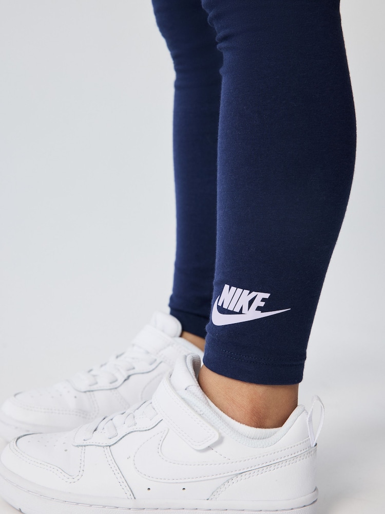 Nike Blue Little Kids Solarized Crew and Leggings Set - Image 8 of 8